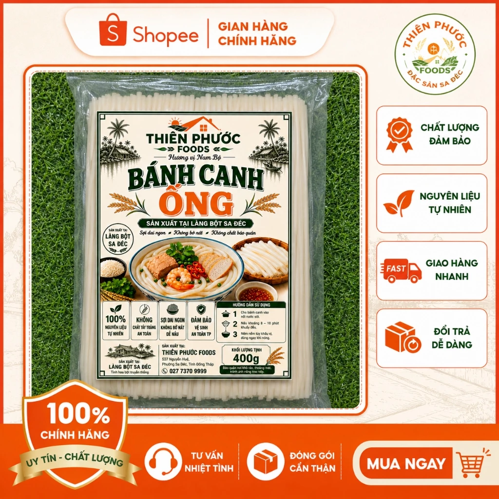 Bánh Canh Ống Gạo đặc sản sa đéc 400g