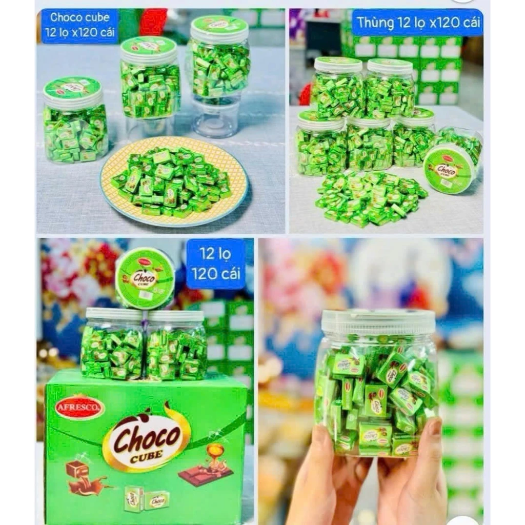 Hộp Kẹo CHOCO CUBE Hũ 120 Viên Siêu Ngon