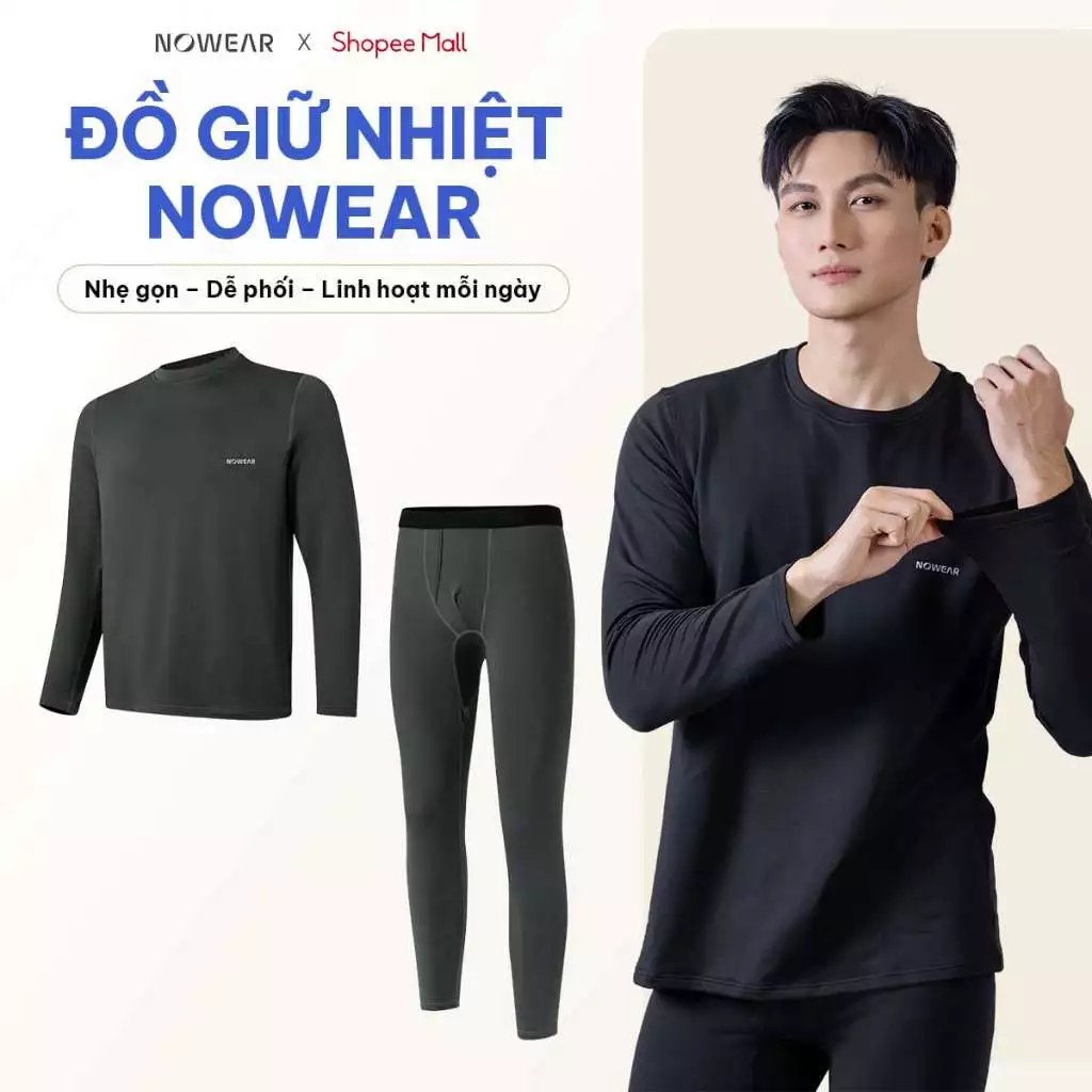 Đồ Giữ Nhiệt Nam Lót Lông HEATMAX NOWEAR - Áo/Quần Giữ Nhiệt Mềm Mịn, Ấm Áp, Giữ Form Bền Bỉ