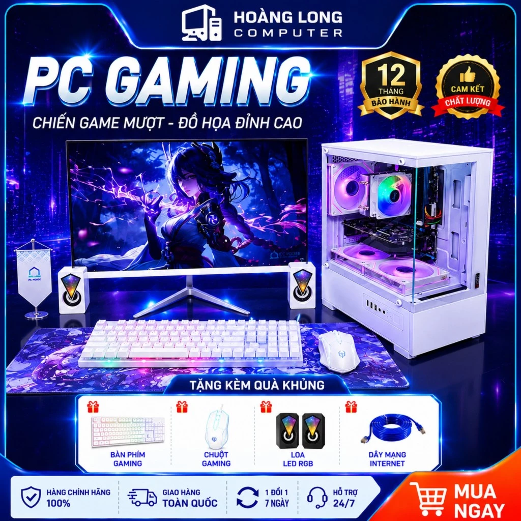 Bộ máy tính i5 i7 Siêu nhanh chơi game Liên Minh, Fifa, Đột Kích ,Free Fire ,Truy Kích, Audition máy MỚI 100% - Bh 1 năm
