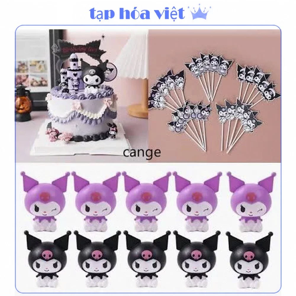 (COMBO 2/5) Phụ kiện mèo Kuromi Cinamorol melody Gấu dâu labubu capybara baby three trang trí bánh, phụ kiện` hot trend
