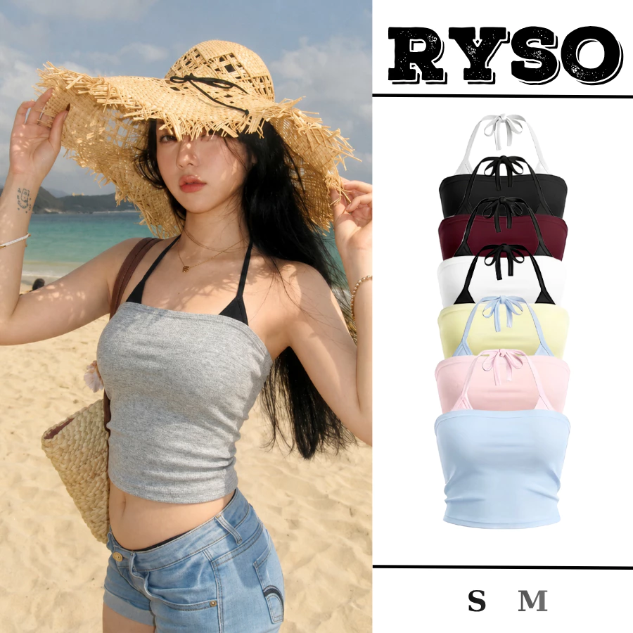 Áo Ống Phối Dây Màu Pastel Trendy Chất Borip Co Giãn Form Ôm OP01 RYSO STORE