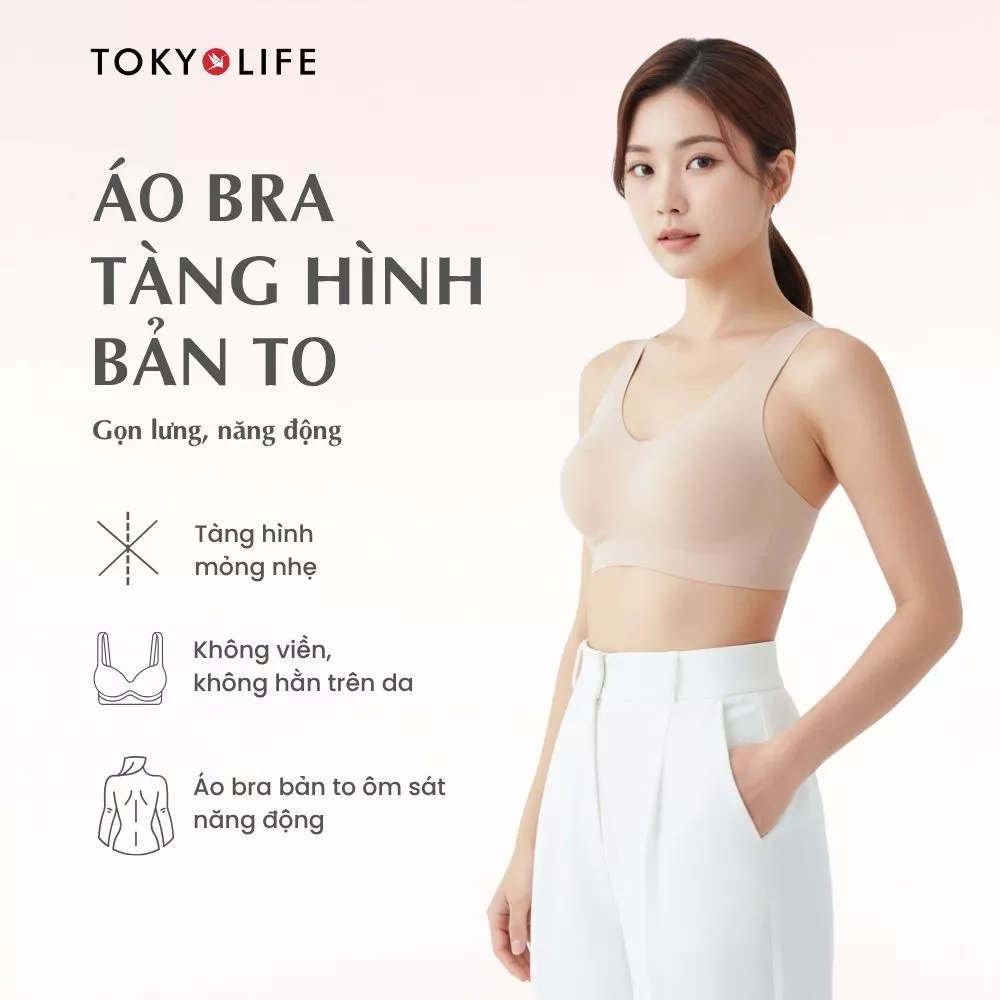 Áo Lót Nữ Không Gọng Không Đường May Mỏng Nhẹ Thoáng Khí 40005087 - TOKYOLIFE