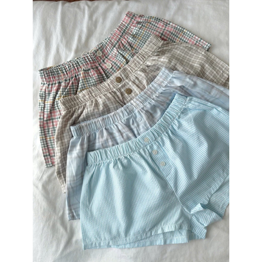 MOLLYE - Quần short nữ, quần đùi mặc nhà, đi biển form ngắn lưng chun cạp thấp thoải mái