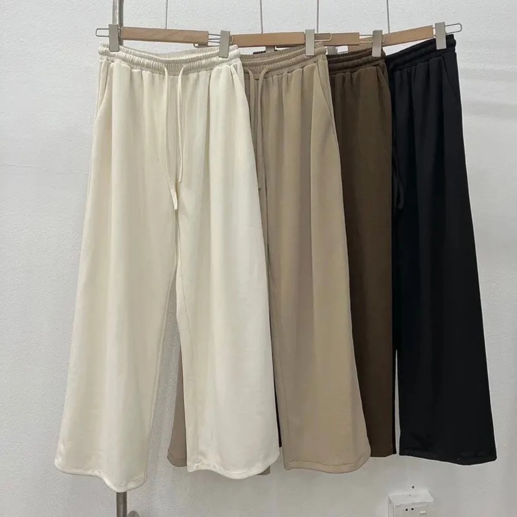 Quần Tăm Thái Ống Rộng Lưng Cao Cạp Cao Dài 100cm, Quần Ống Suông Nữ Vải Tăm Thái Loại Đẹp Co Giãn Mềm Mịn SSL