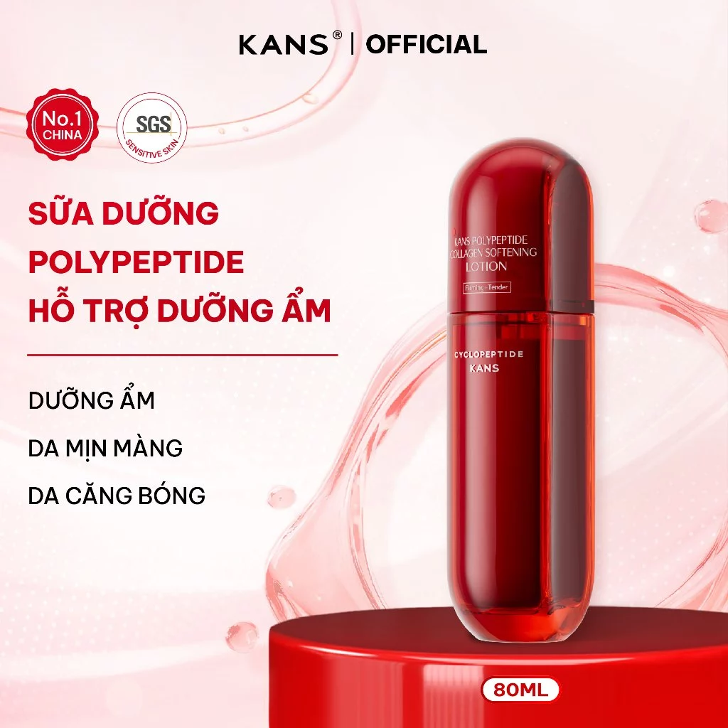 KANS Lotion Sữa Dưỡng Ẩm Chống Lão Hóa Dưỡng Ẩm, Làm Mờ Nếp Nhăn, Đốm Nâu, Phục Hồi, Săn Chắc Da Peptide Collagen