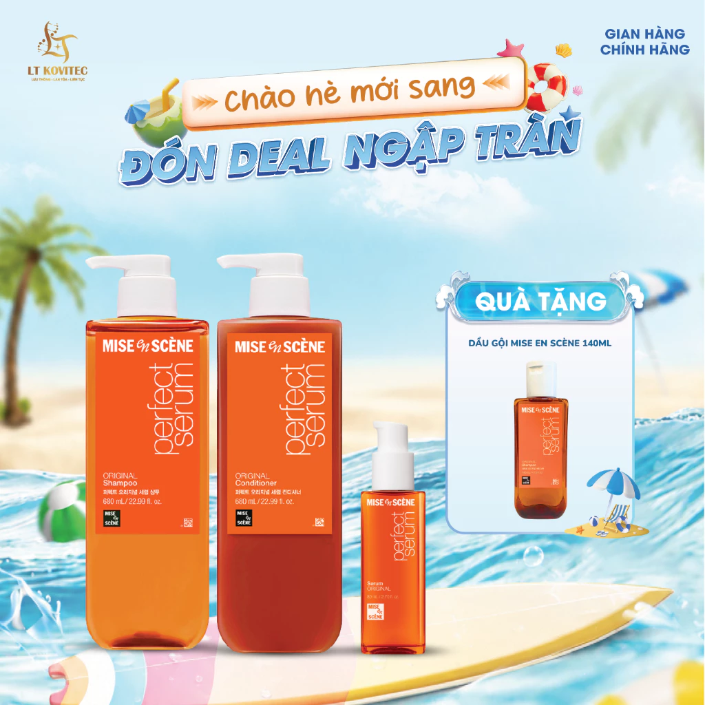 [SVIP] Dầu gội, Dầu Xả mise en scène  680ml  phục hồi hư tổn, giúp tóc suôn mềm, bồng bềnh