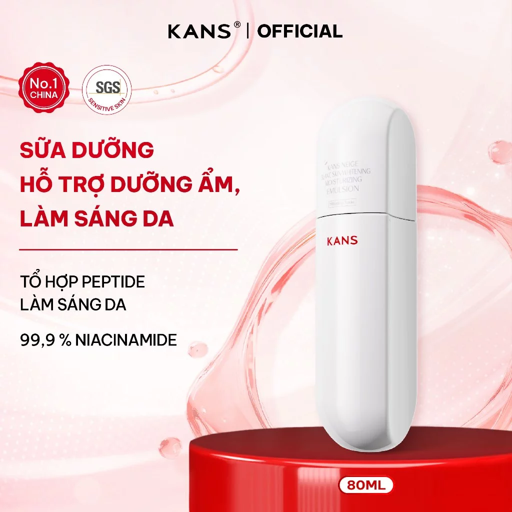KANS Lotion Sữa Dưỡng Da Mặt Cấp Ẩm Làm Mờ Đốm Nâu Thâm Mụn Giúp Da Trắng Sáng Đều Màu Da