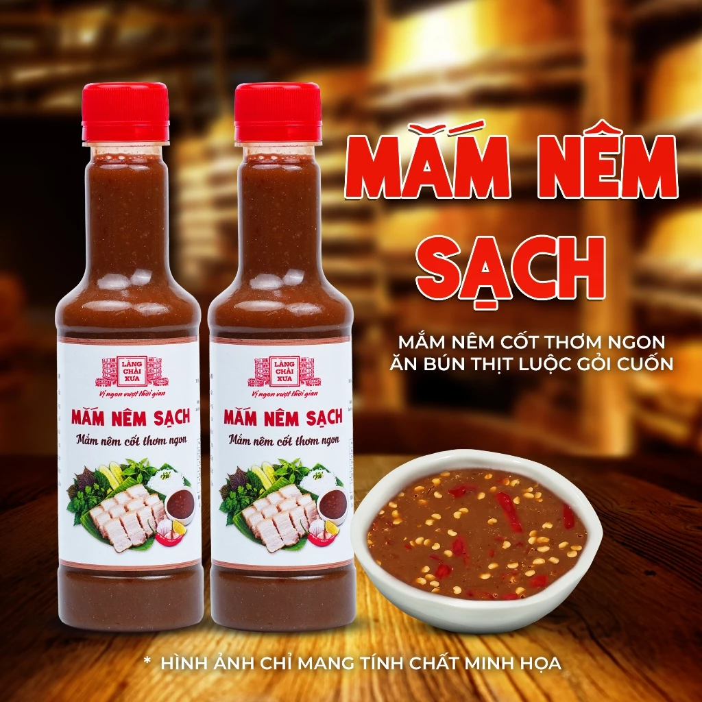 Combo 2 Chai Mắm nêm sạch Làng Chài Xưa 310g - Mắm nêm cốt thơm ngon ăn bún, gỏi cuốn rất ngon