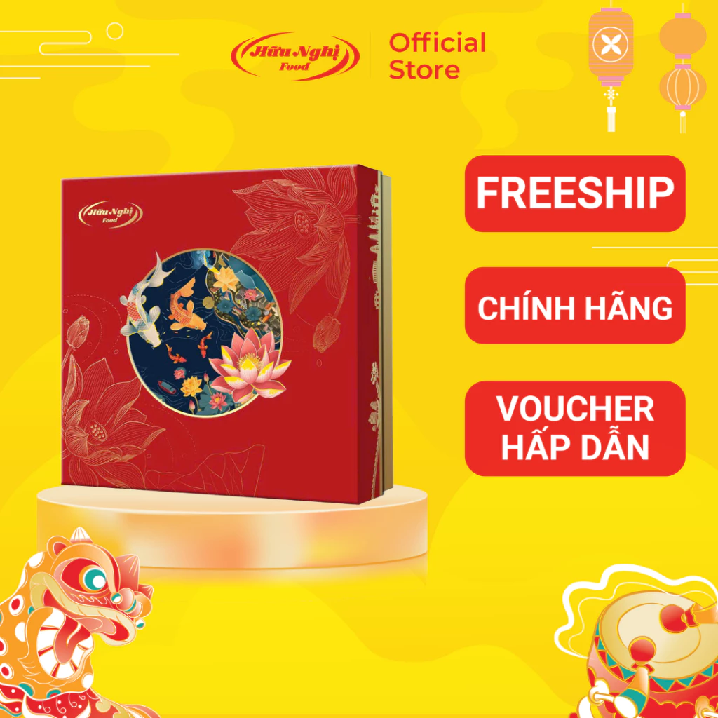 (KÈM TÚI) Bánh Trung Thu Hữu Nghị Thanh Nguyệt Tinh Khôi ( 4 bánh nướng 120G)