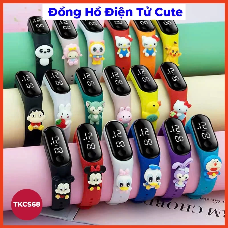 Đồng Hồ Điện Tử Led ZGO DIS NEY, Sử Dụng Cho Cả  Người Lớn Và Trẻ Em , Đồng Hồ Đeo Tay Cảm Ứng Cho Bé Nhiều Mẫu Lựa Chọn