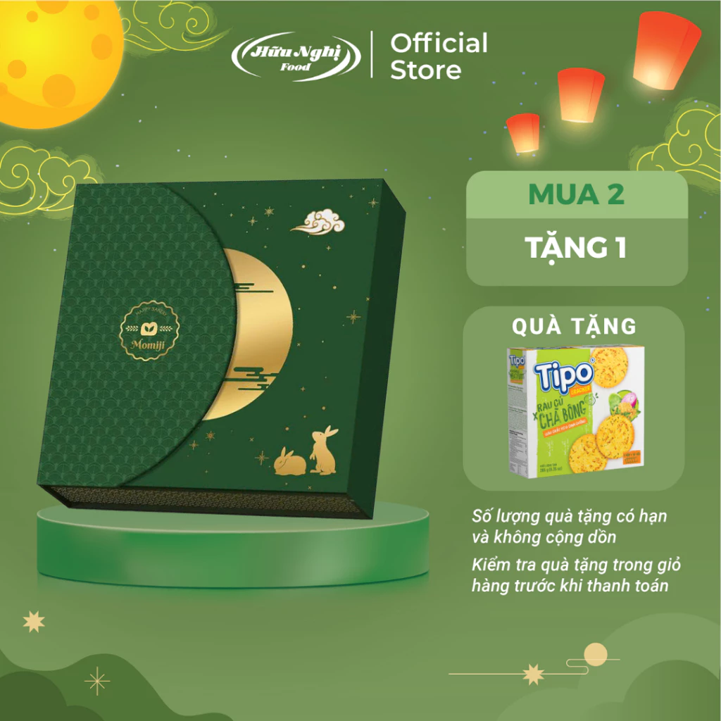 (KÈM TÚI- Mẫu 2026) Bánh Trung Thu Hữu Nghị Momiji Tứ Quý (4 bánh nướng 80G)