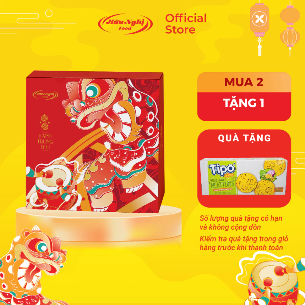 (KÈM TÚI) Bánh Trung Thu Hữu Nghị Tinh Hoa (4 bánh nướng 150G-180G)