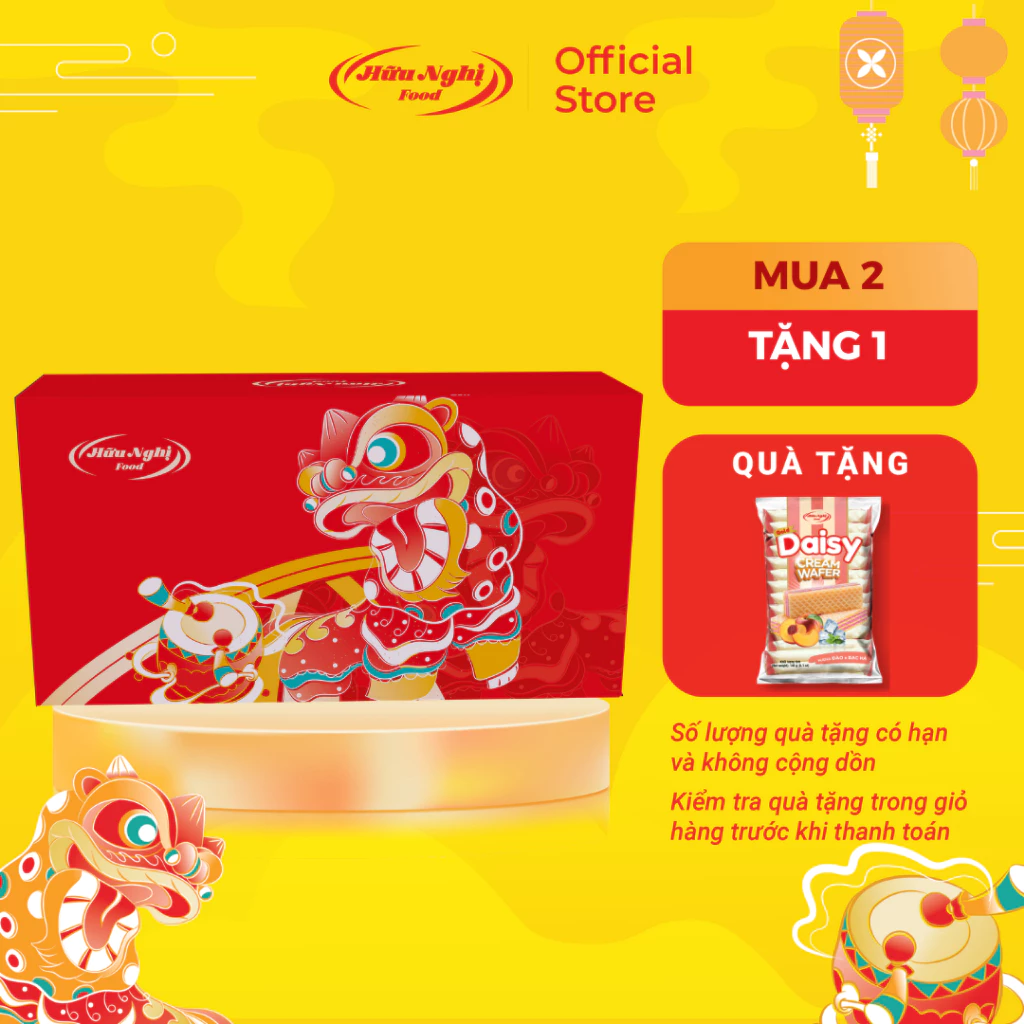 (KÈM TÚI) Bánh Trung Thu Hữu Nghị Truyền Thống (2 bánh nướng 180G)