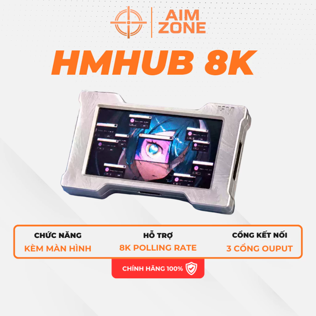 [HMLAB] Bộ Chia Cổng Z- NEO HUB 8K Gaming | Có Màn Hình | 3 Cổng Output | 8K Polling Rate / Nhôm Anodized