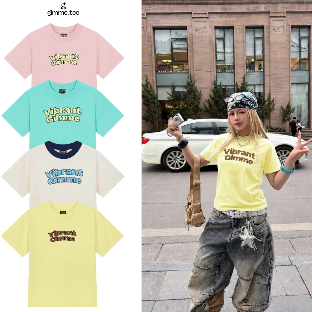 Áo Thun Mùa Hè Form BabyTee - VibrantGimme - Premium Cotton 250gsm 2 Chiều Cổ Tròn - Form Nhỏ - GMB146
