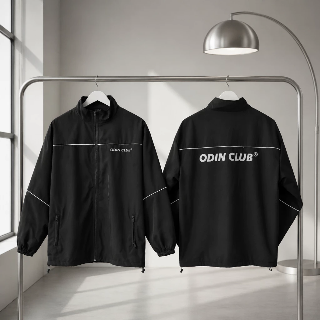 Áo Khoác Gió Nam Nữ Odiclub 2 Lớp Vải Dù Nhẹ Nhàng Cản Gió Chống Bụi Màu Đen - TOMANO
