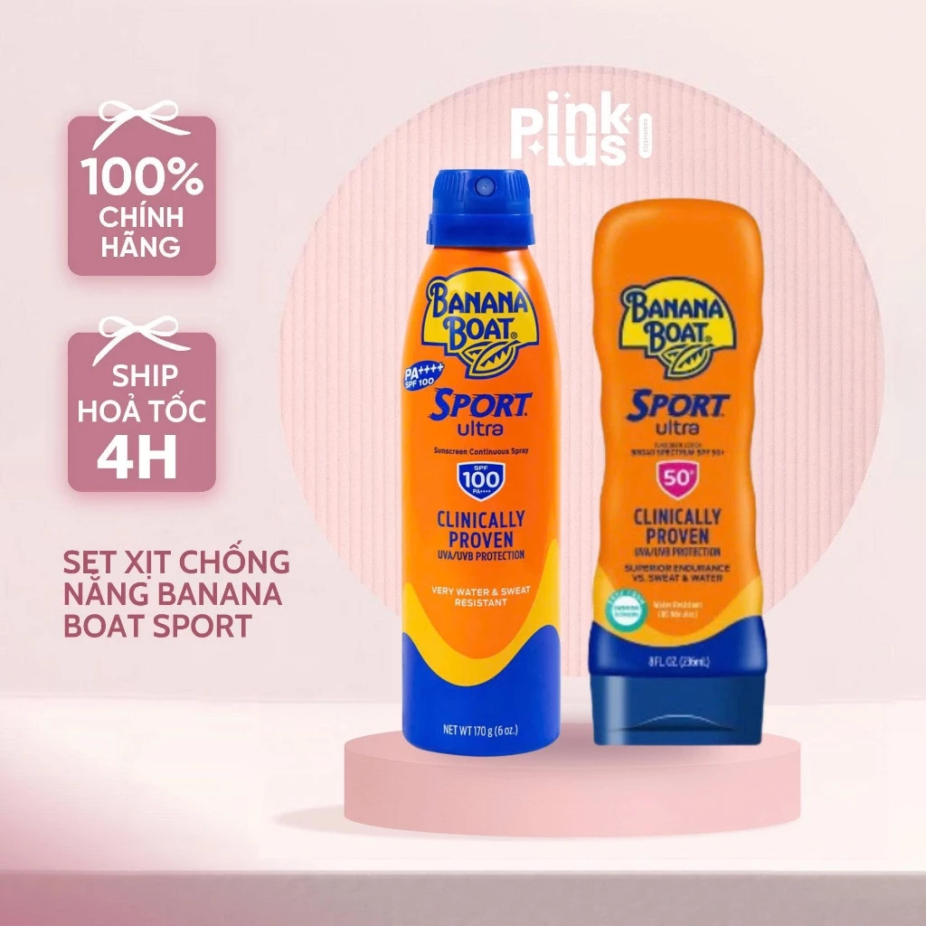 Xịt chống nắng Banana Boat Sport thể thao SPF 50 PA++++