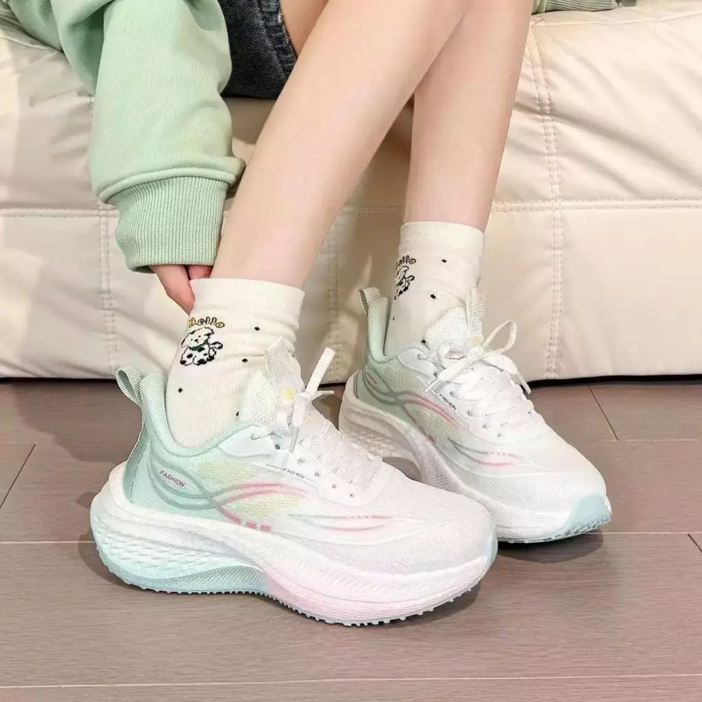 Giày Sneaker nữ đế dày êm chân phối màu Pastel, giầy thể thao nữ - Lù Store - 665