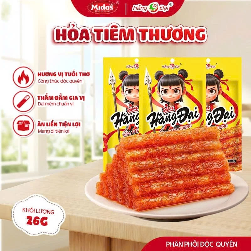 Combo 30 Gói Cay Cay Natra Hỏa Tiêm Vương Hằng Đại - Snack Cay Cay Ăn Vặt Tuổi Thơ
