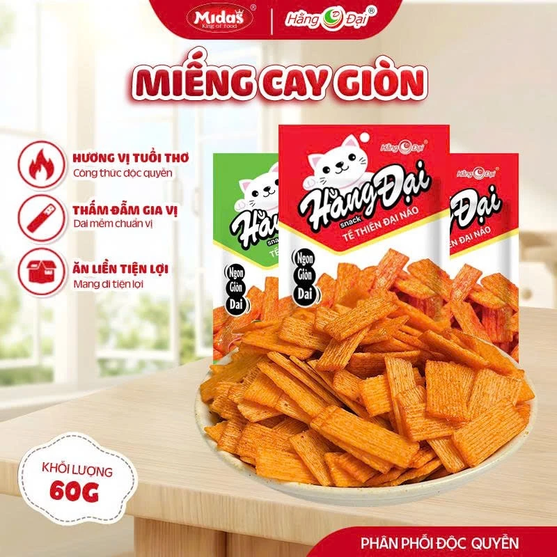 Hằng Đại miếng cay giòn ăn vặt Hằng Đại ăn văt cổng trường thơm thơm cay cay giòn giòn