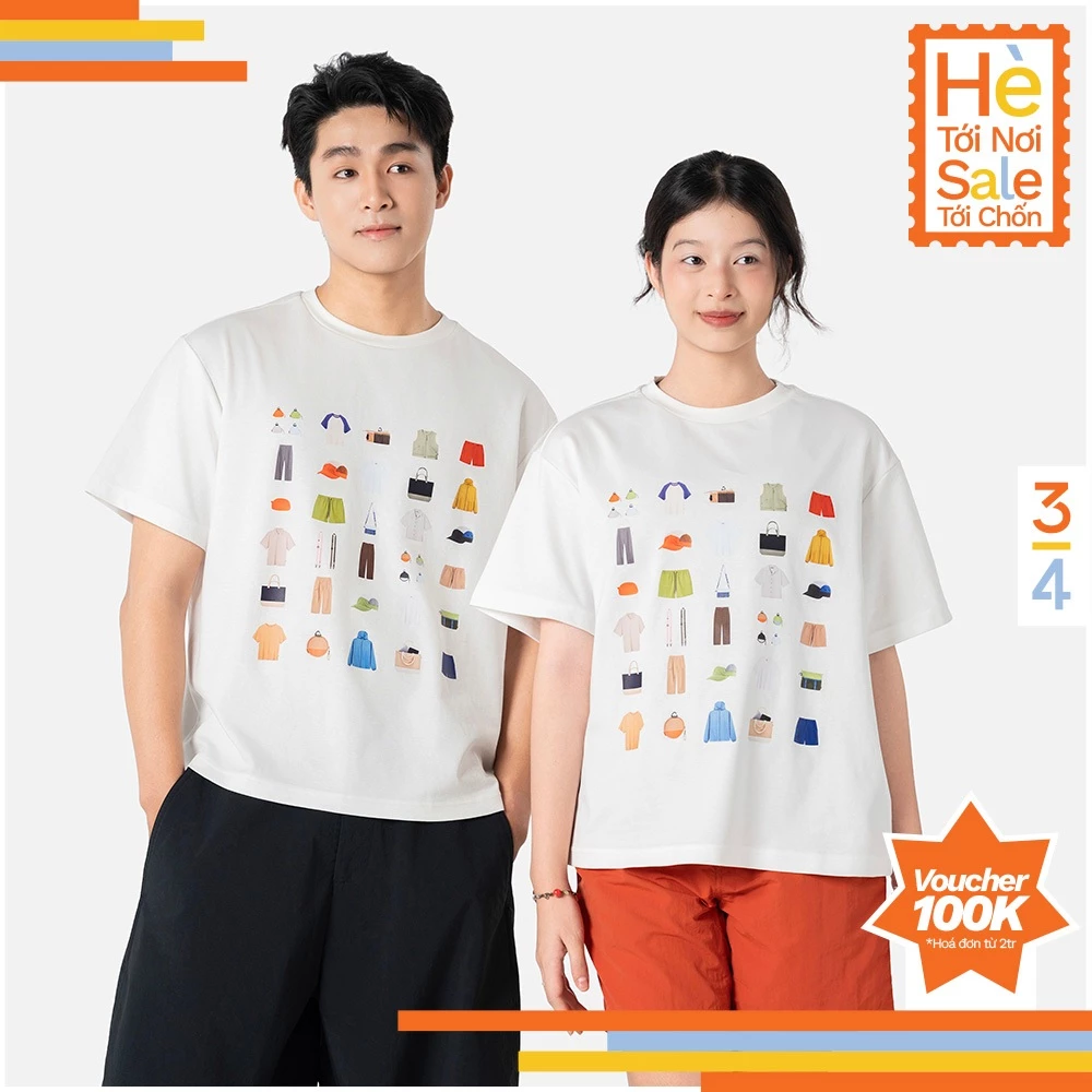 3PhầnTư - Áo Thun Dáng Boxy Hình In Bộ Sưu Tập 3PhầnTư
