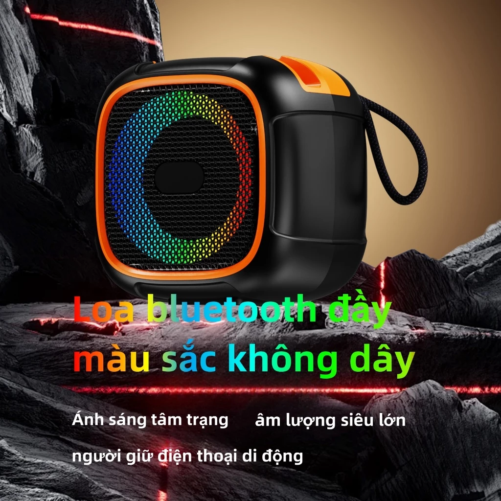 Loa bluetooth di động đầy màu sắc, giá đỡ điện thoại âm thanh đắm chìm, âm trầm tiêu chuẩn, phích cắm USB, thẻ nhớ, cổng