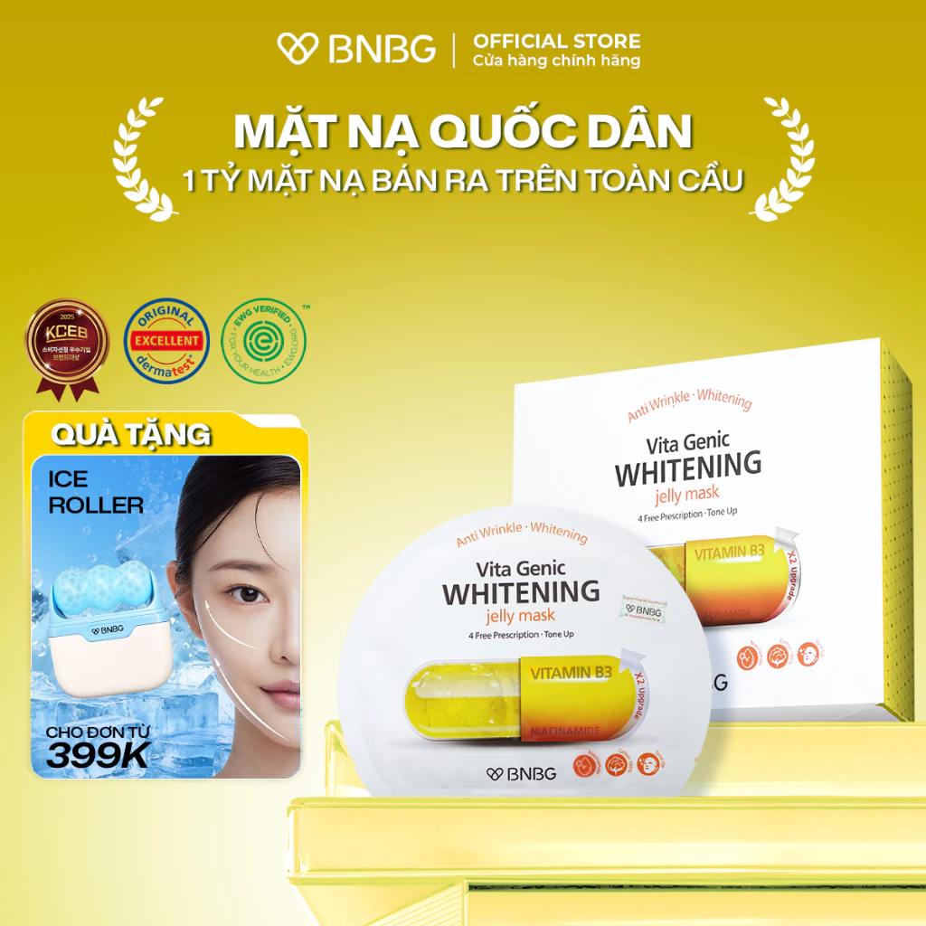 Mặt Nạ Phục Hồi Da Xỉn Màu BNBG Vita Genic Whitening Jelly Mask 30ml (Miếng lẻ)