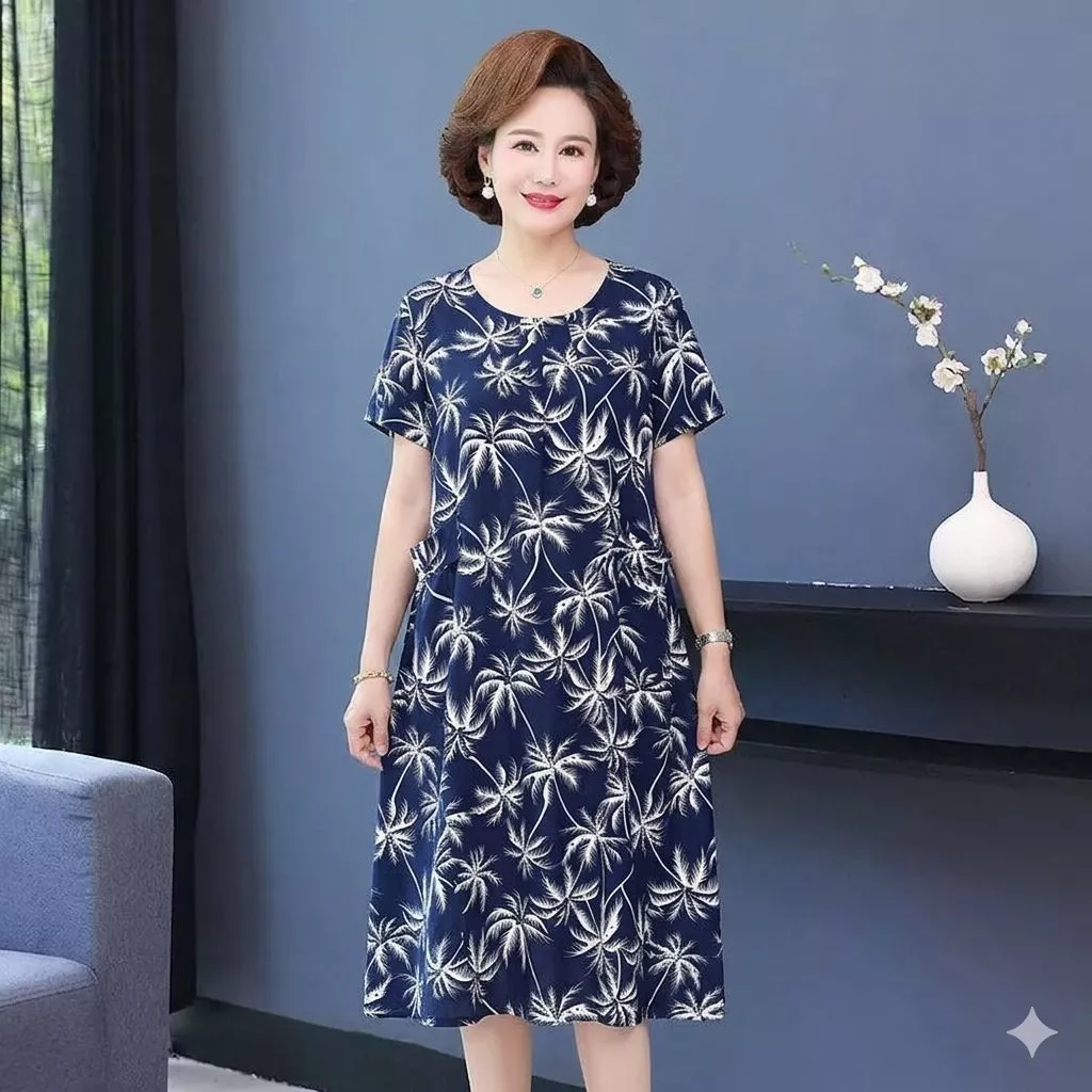 ( SIZE 40-70KG )VÁY LANH DÁNG CHỮ A ,THANH LỊCH, THOÁNG MÁT
