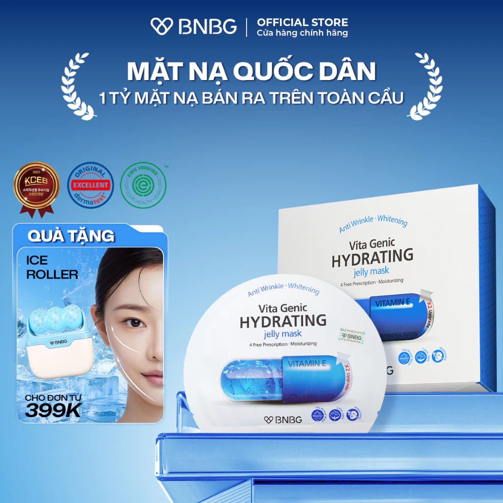 Mặt Nạ Phục Hồi Da Thô Ráp BNBG Vita Genic Hydrating Jelly Mask 30ml (Miếng lẻ)