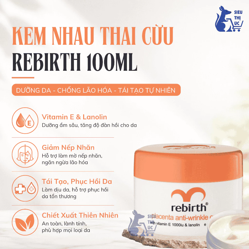 Kem Dưỡng Nhau Thai Cừu Rebirth 100ml