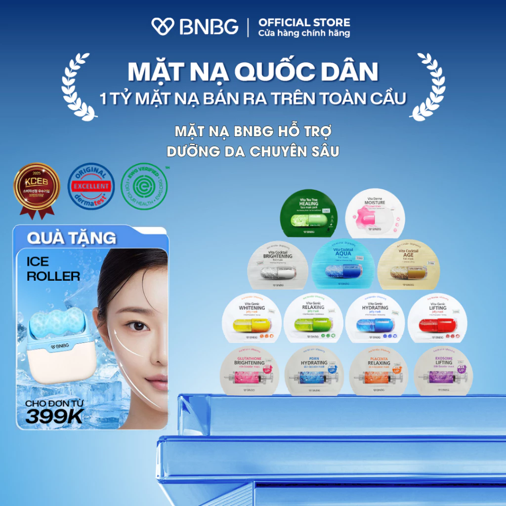 Combo 5 miếng Mặt Nạ Giấy BNBG Vita Genic Mask 30ml/miếng