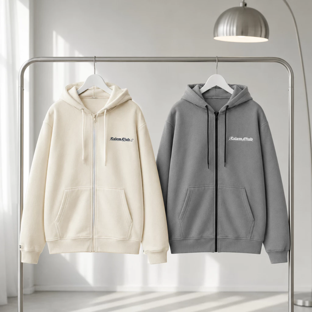 Áo Khoác Hoodie Zip CALE Nam Nữ Vải Nỉ Bông Dày Dặn Nón 2 Lớp Trùm Qua Đầu Form Rộng - TOMANO