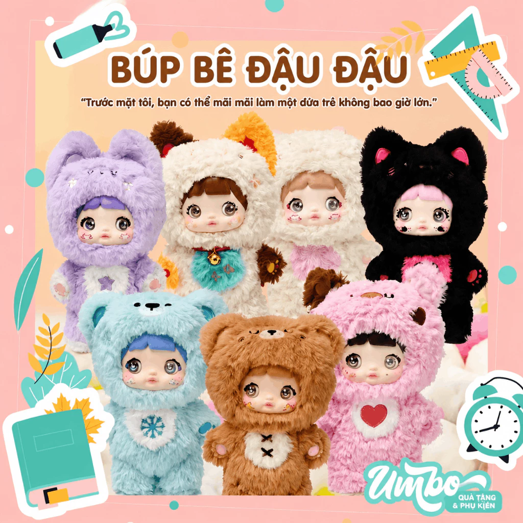 BLIND BOX THÚ BÔNG NOMMI THẾ HỆ MỚI XOAY MẮT VÀ TỨ CHI