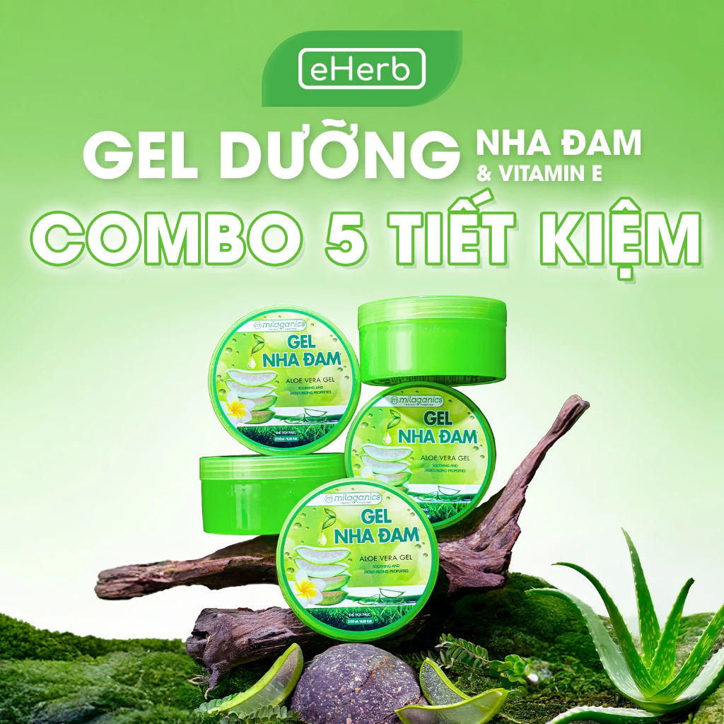 [COMBO SỈ - SPA] Gel Nha Đam Massage Mặt & Body Dưỡng Ẩm, Mềm Da - Lô Hội MILAGANICS (Hũ)