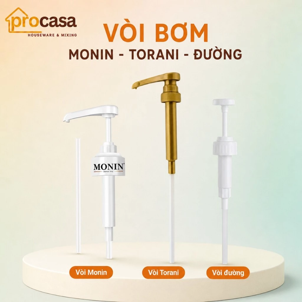 Vòi bơm Monin 10cc - Vòi torani 10ml - Vòi bơm đường siro 10cc