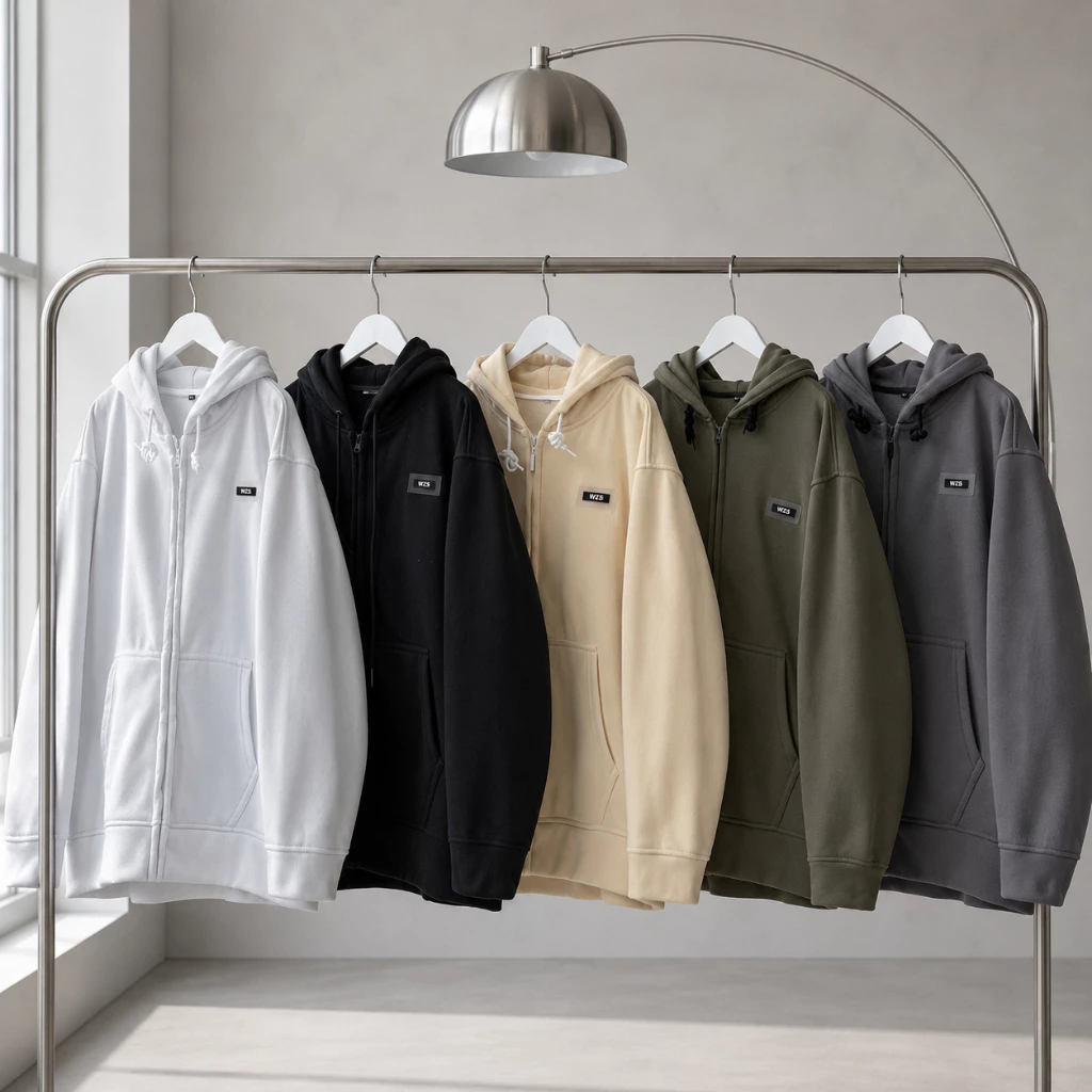 Áo Khoác Hoodie Zip WZ Nam Nữ Vải Nỉ Bông Dày Dặn Nón 2 Lớp Trùm Qua Đầu Form Rộng - TOMANO