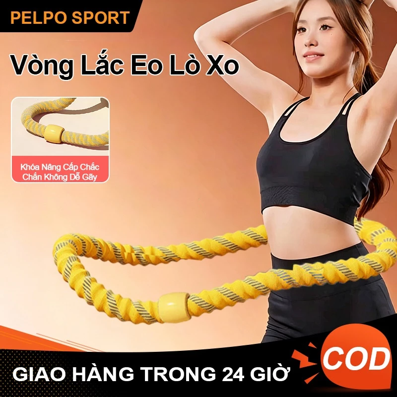 Vòng Lắc Eo Lò Xo Giảm Mỡ Bụng Hula Hoop Eo Thon Gọn Ngay Tại Nhà Tập Tiện Lợi