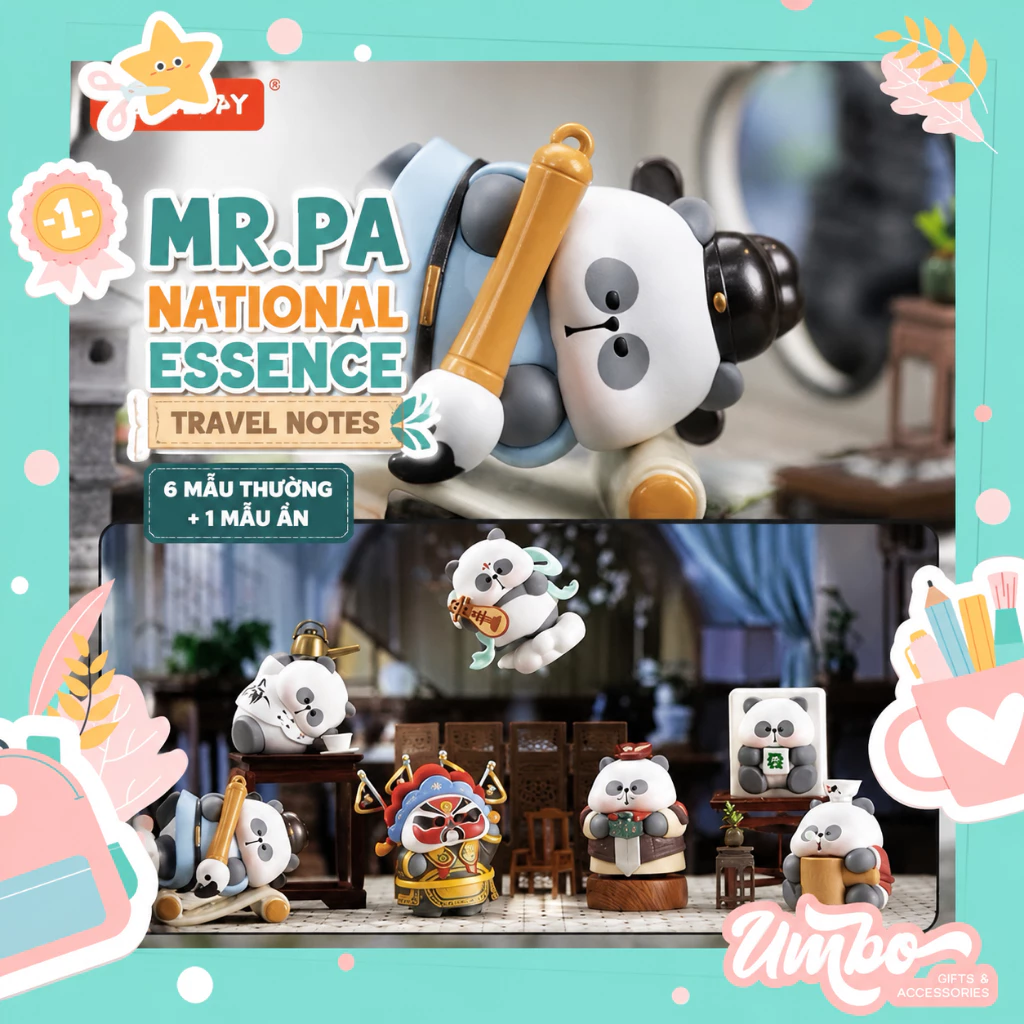 TOY CITY | MÔ HÌNH MR.PA NATIONAL ESSENCE TRAVEL NOTES CHÍNH HÃNG