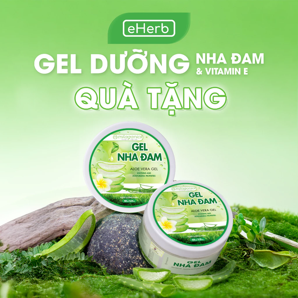 [FBS] Gel Nha Đam MILAGANICS Dưỡng Thể Mát Lạnh Giúp Cấp Ẩm, Làm Dịu Da Sau Cạo Wax Lông Mềm Tóc