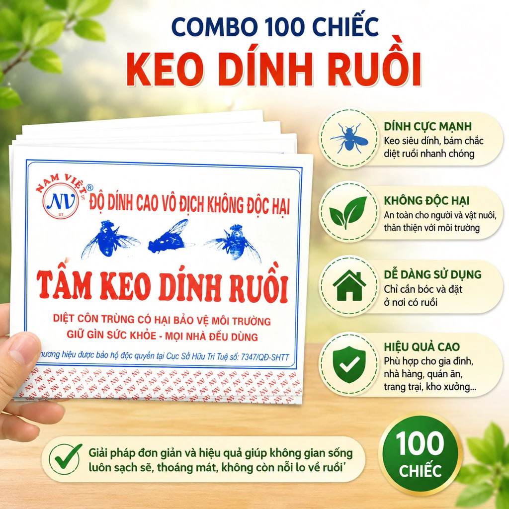 SỈ 100 TẤM KEO BẪY DÍNH RUỒI .LOẠI TỐT NHIỀU KEO SIÊU DÍNH