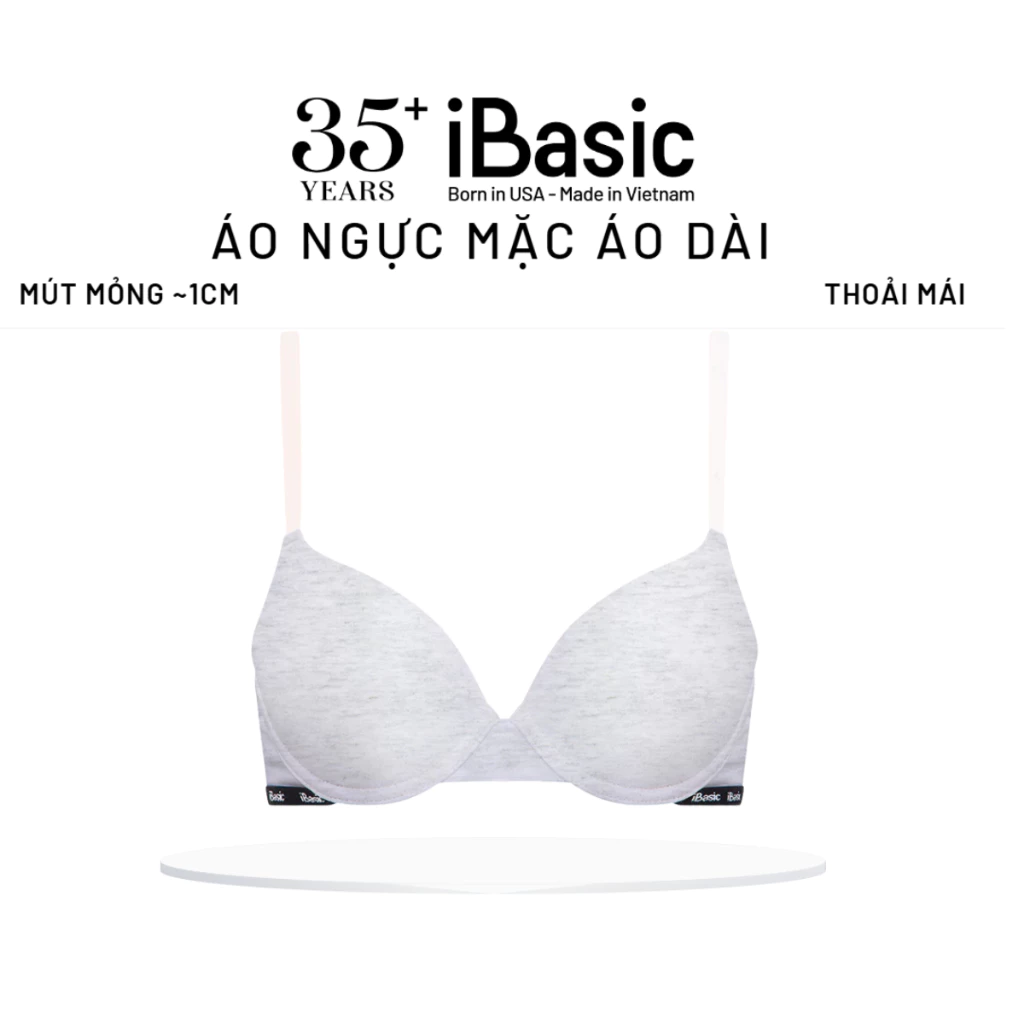 Áo ngực có gọng Cotton USA iBasic mút mỏng cúp T-Shirt BRAY108