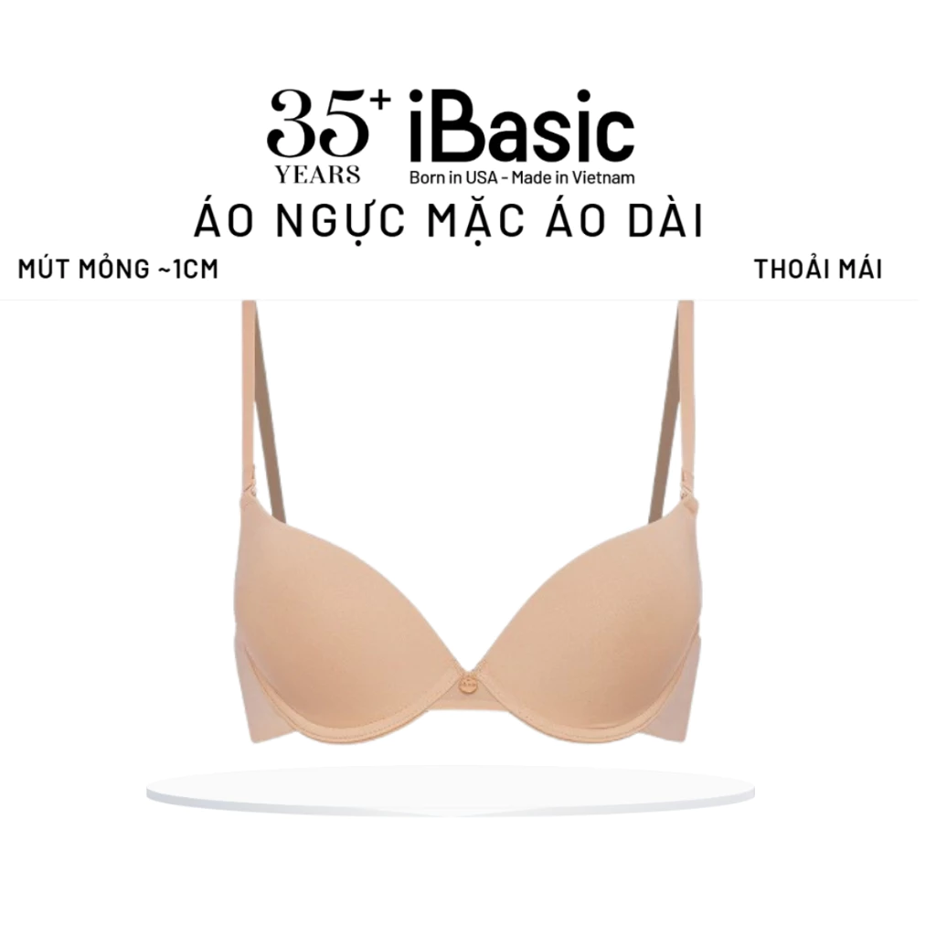 Áo ngực có gọng mút mỏng trơn iBasic BRAW020-1