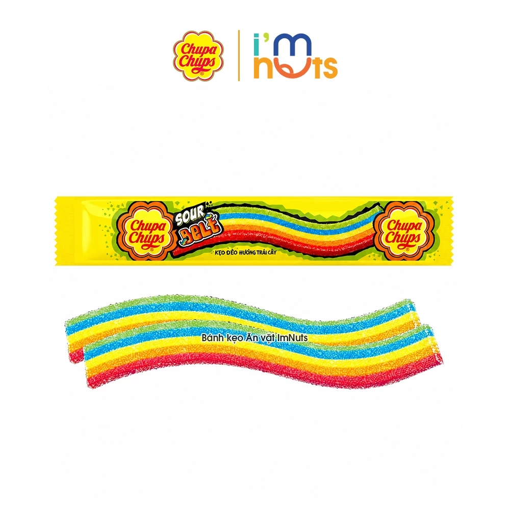 Combo 10 Dây Kẹo Dẻo Chupa Chups Sour Belt Cầu Vồng