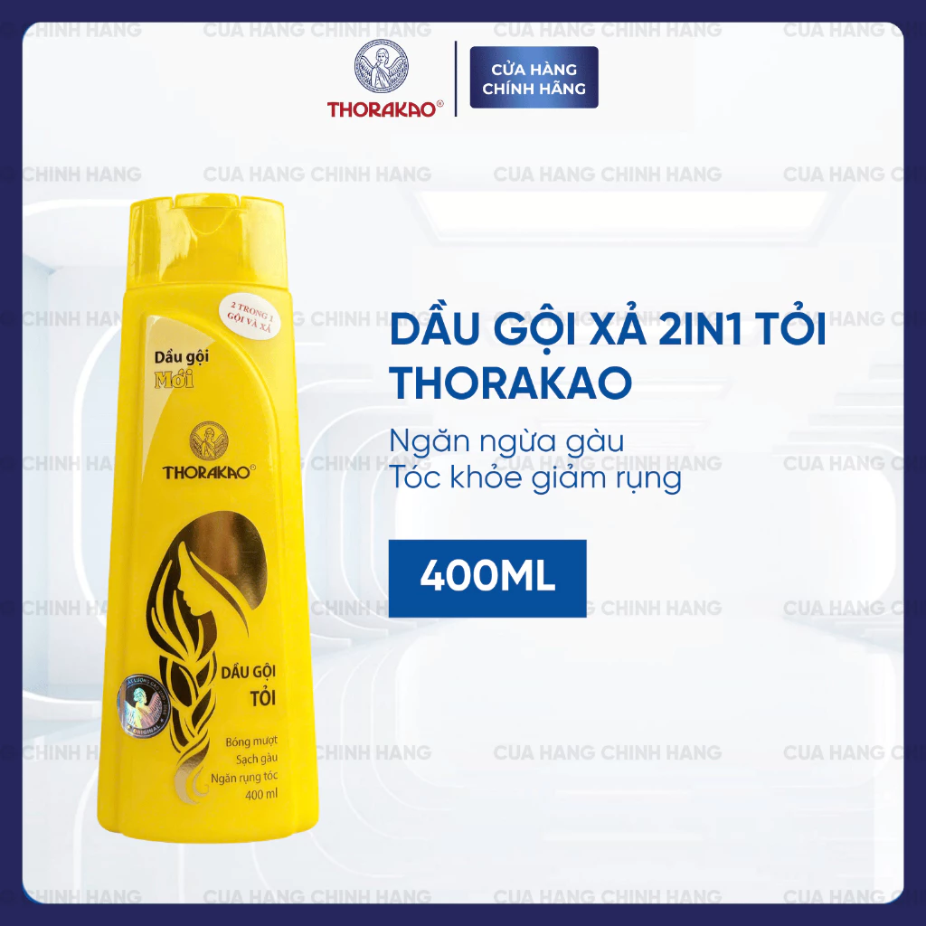 Gội Xả Thorakao 2IN1 Củ Tỏi Ngừa Gàu Giảm Ngứa 400ML