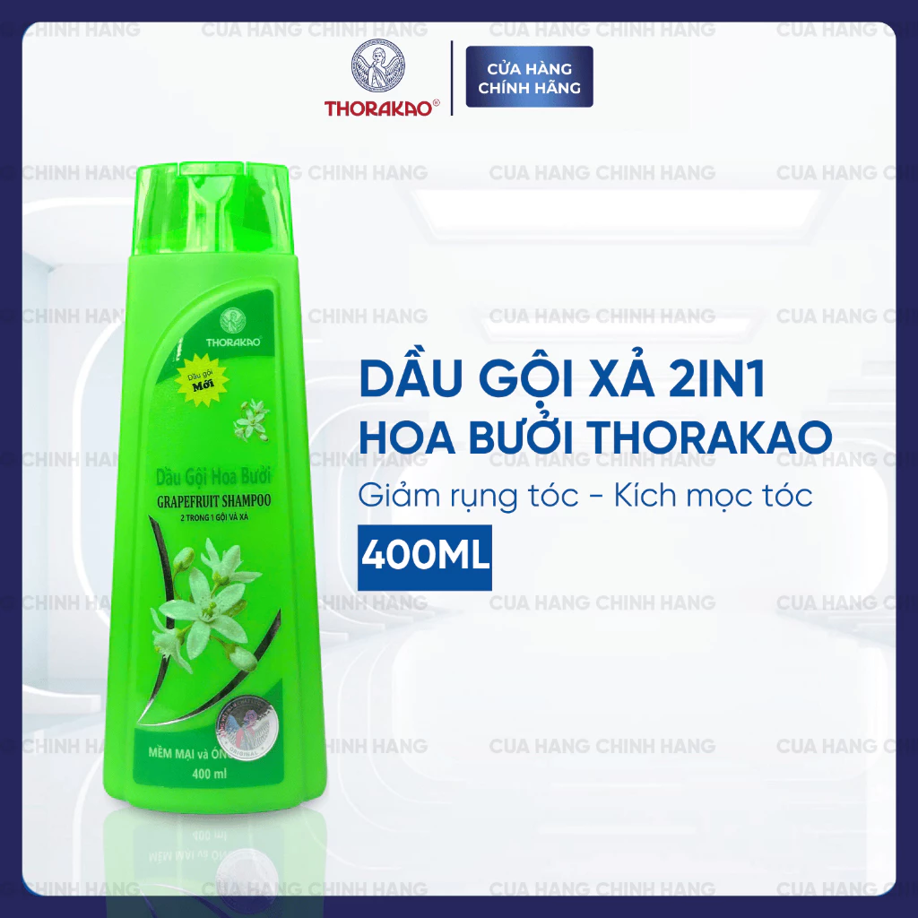 Gội Xả Thorakao 2IN1 Hoa Bưởi Kích Mọc Tóc Giảm Gãy Rụng 400ML