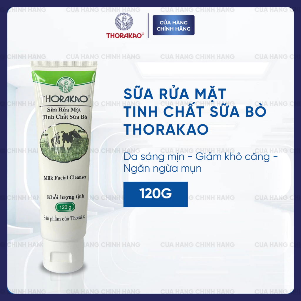 Sữa Rửa Mặt Sữa Bò Thorakao Tinh Chất Giúp Da Mềm Mịn 120G