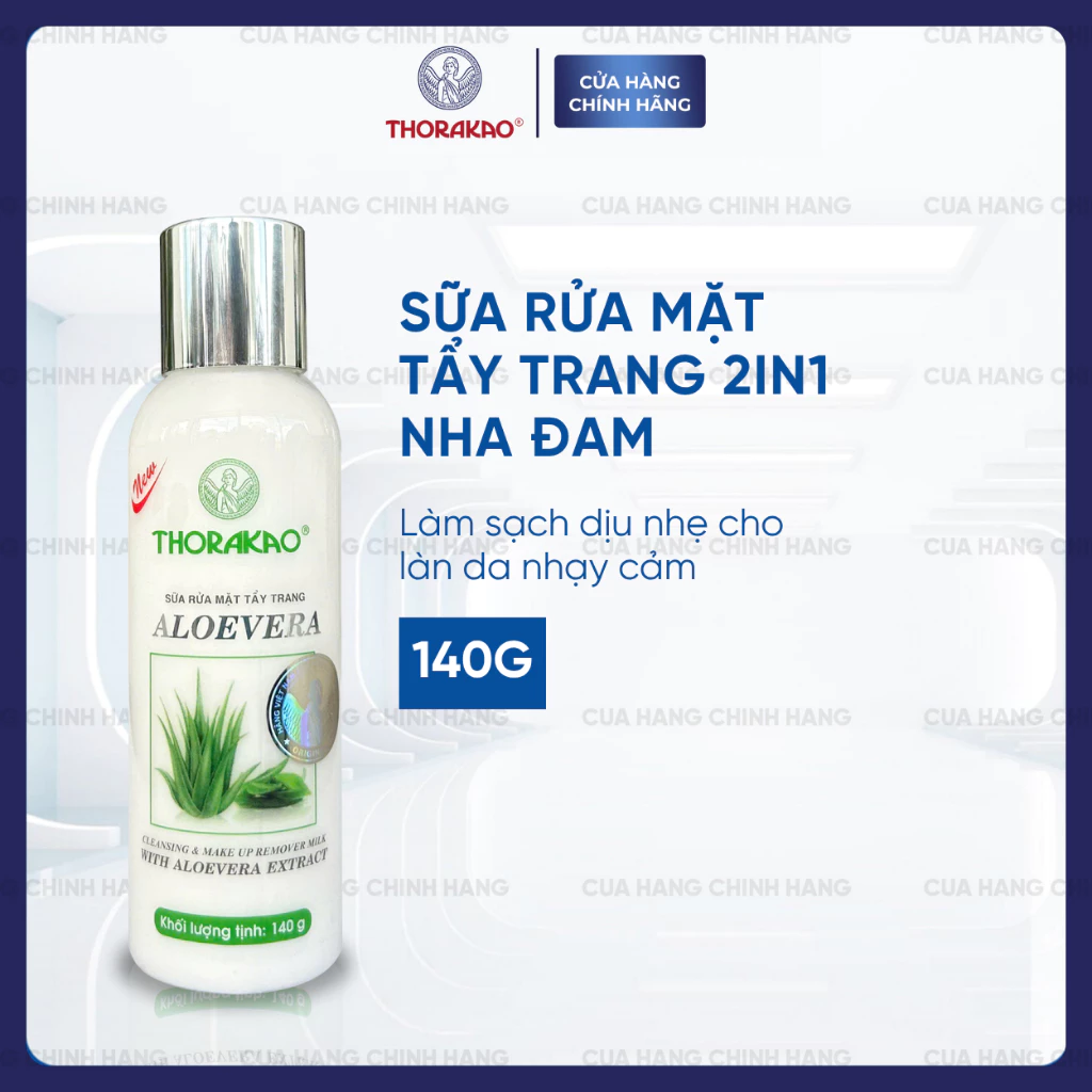 Sữa Rửa Mặt Tẩy Trang 2IN1 Thorakao Nha Đam 140G