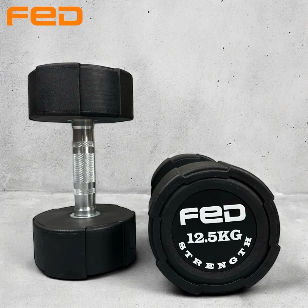 (Thanh Lý Theo Cặp) Tạ Tay Đơn FED Hàng Trưng Bày Lưu ý: Tạ Hàng Trưng Bày Bị Bẩn Nhẹ logo màu trắng
