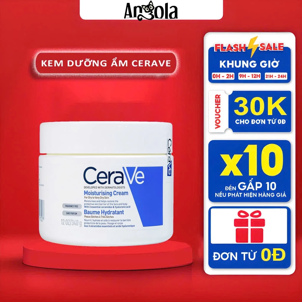 Kem Dưỡng Ẩm Dành Cho Da Khô Cerave 340g Phục Hồi Chuyên Trong Tế Bào Da
